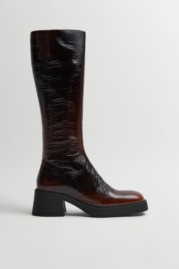 miista Yumi Boots Tall Burgundy Patent Leather