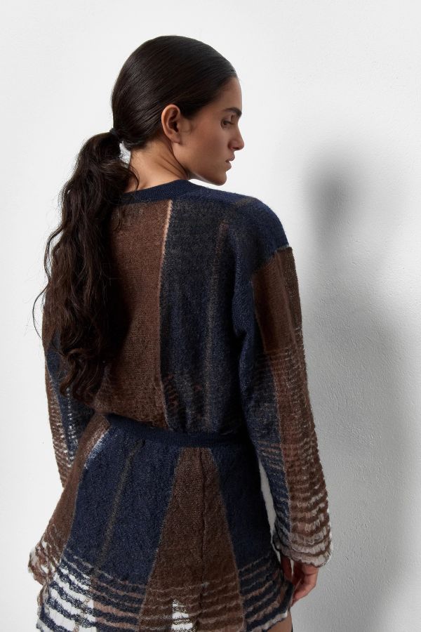 Miista Zenai Jumper Navy Stripes Mohair Knit