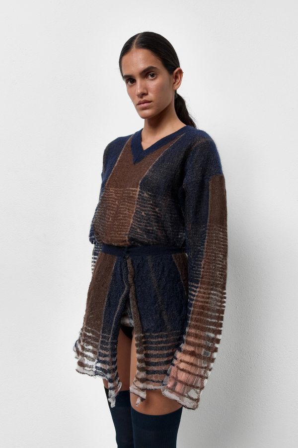 miista Zenai Jumper Navy Stripes Mohair Knit