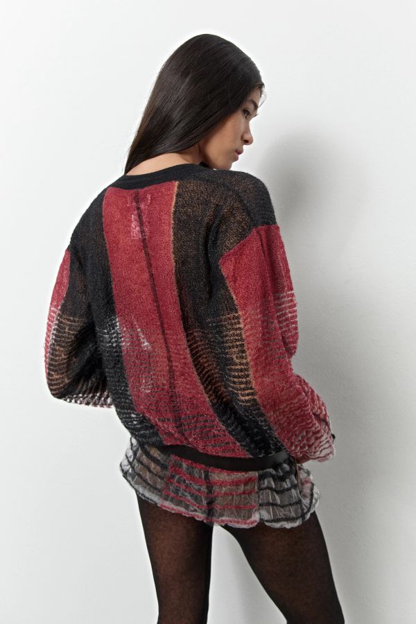 Miista Zenai Jumper Red Stripes Mohair Knit