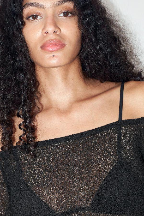 Miista Zoe Top Black Viscose Knit