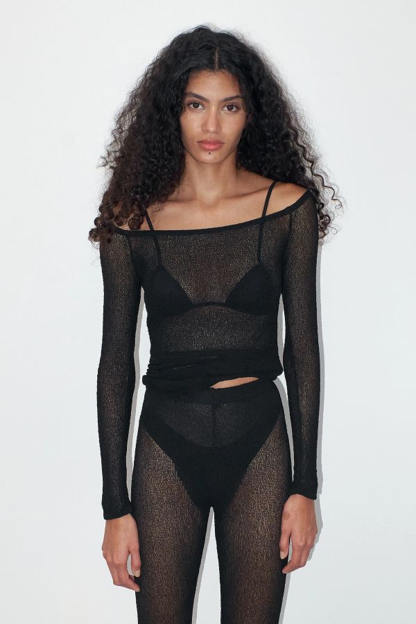 miista Zoe Top Black Viscose Knit