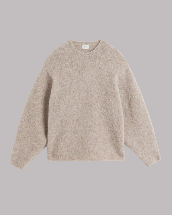 Mikuta The Beige Fluffy Alpaca Knit Sweater