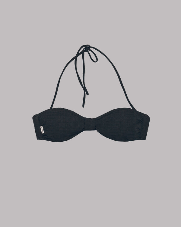 Mikuta The Black Bandeau Bikini Top