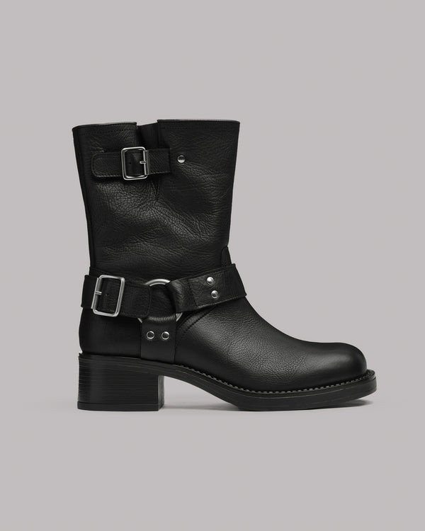 Mikuta The Black Buckle Boots