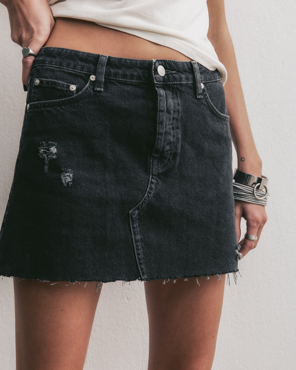 Mikuta The Black Denim Skirt