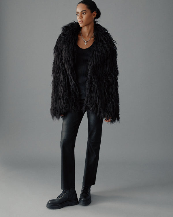 Mikuta The Black Fluffy Jacket