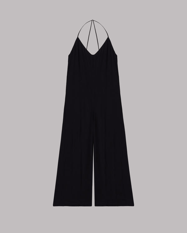 Mikuta The Black Long Crinkle Jumpsuit