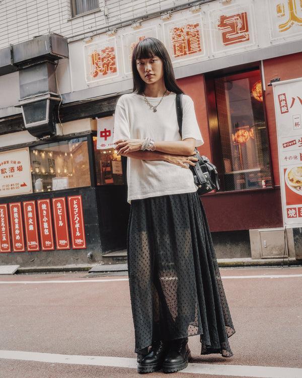 Mikuta The Black Long Ruffle Skirt