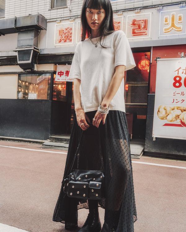 Mikuta The Black Long Ruffle Skirt