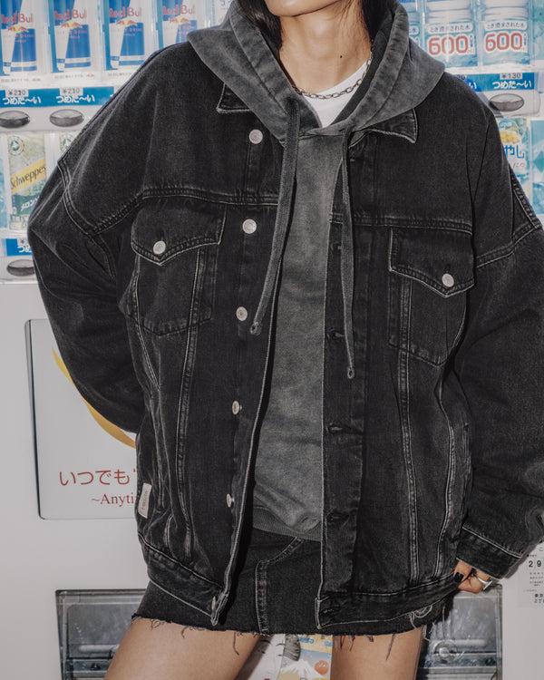 Mikuta The Black Oversized Denim Jacket