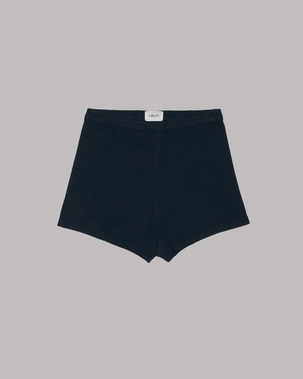 Mikuta The Black Ribbed Shorts