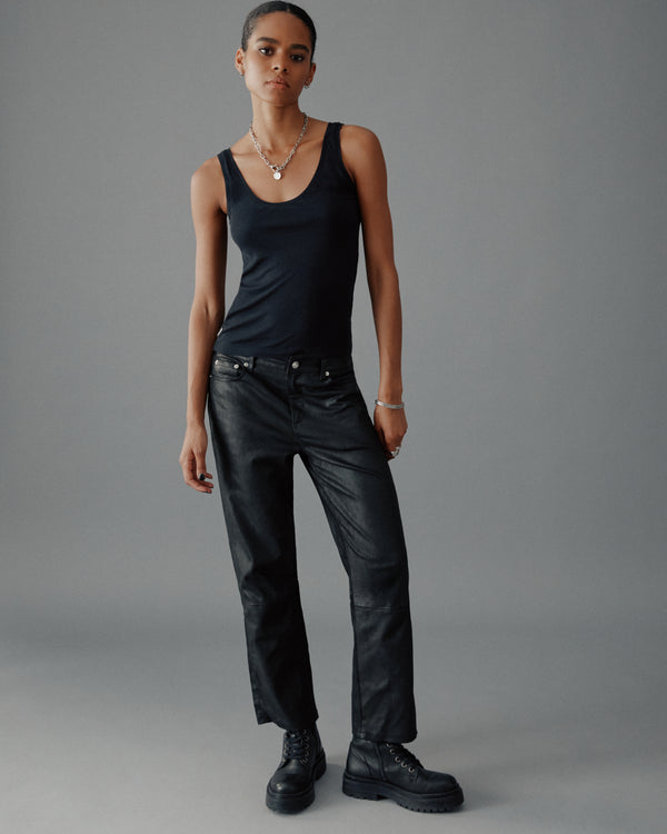 Mikuta The Black Sheer Tank Top