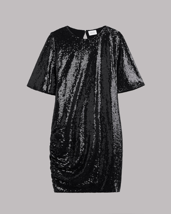 mikuta The Black Short Sequin Dress