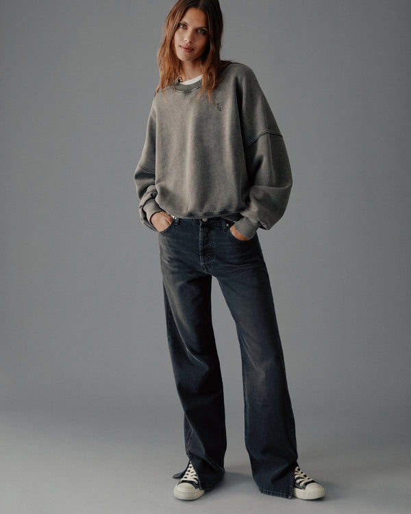 Mikuta The Black Straight Slit Jeans