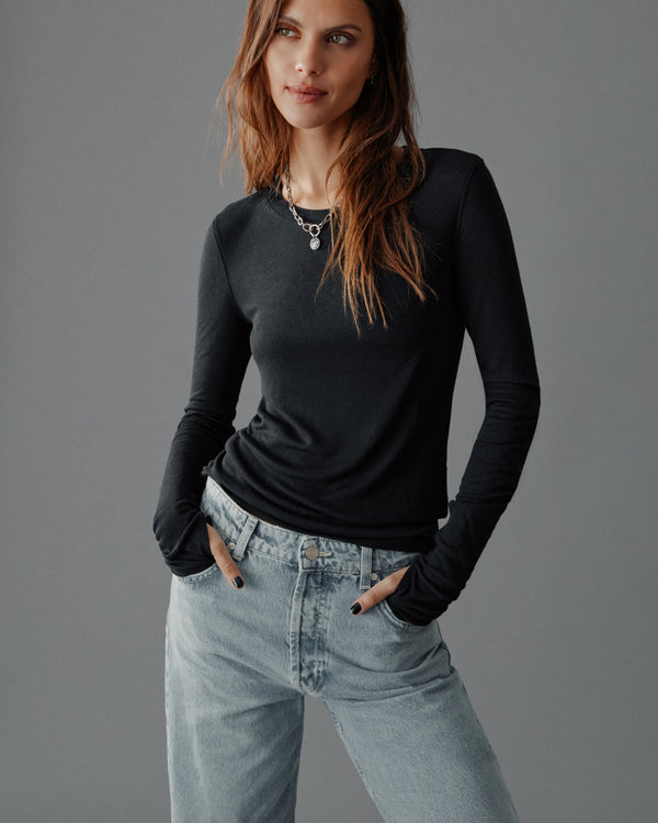 mikuta The Black Thin Sheer Longsleeve