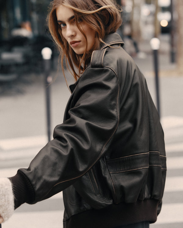 mikuta The Brown Vintage Leather Jacket