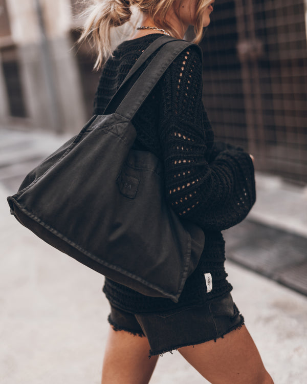 Mikuta The Charcoal Small Canvas Bag