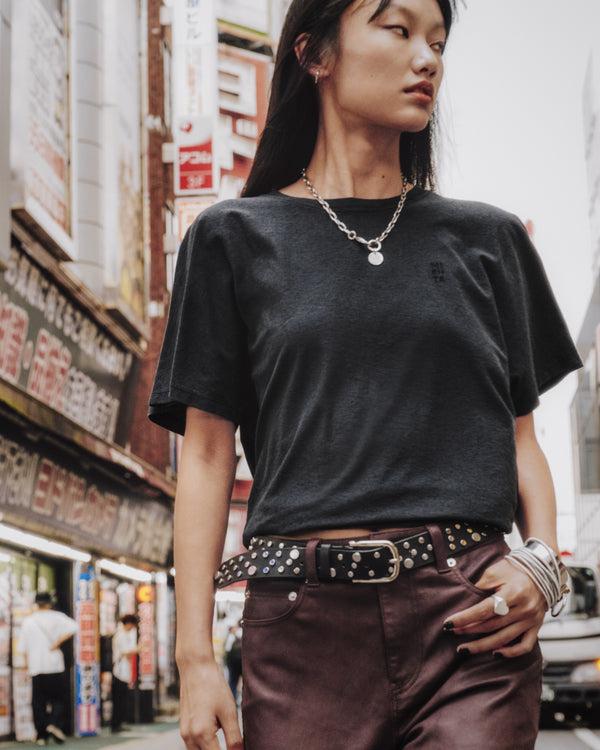 mikuta The Dark Embroidered Hemp Bat T-Shirt