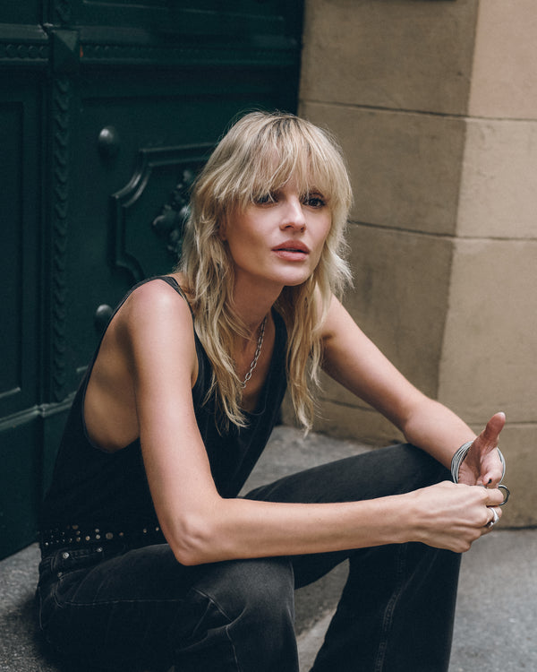 mikuta The Dark Faded Base Tank Top