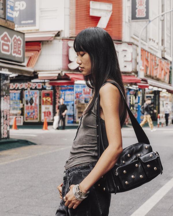 Mikuta The Dark Faded Buttoned Tank Top