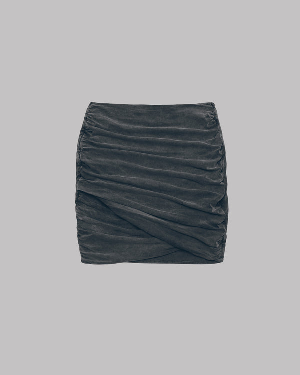 Mikuta The Dark Faded Draped Skirt