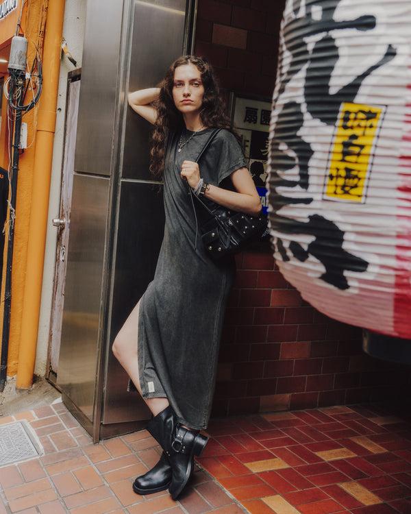 Mikuta The Dark Faded Long Batwing Dress