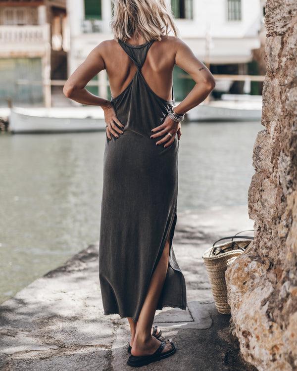 mikuta The Dark Faded Twisted Tank Dress