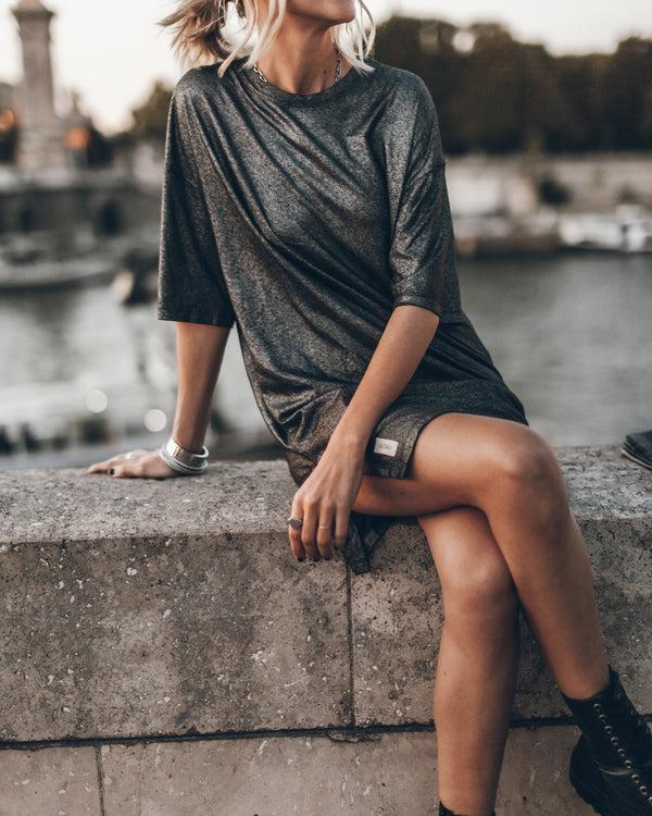 Mikuta The Dark Glitter T-Shirt Dress