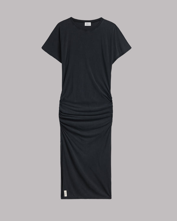 Mikuta The Dark Long Draped T-Shirt Dress