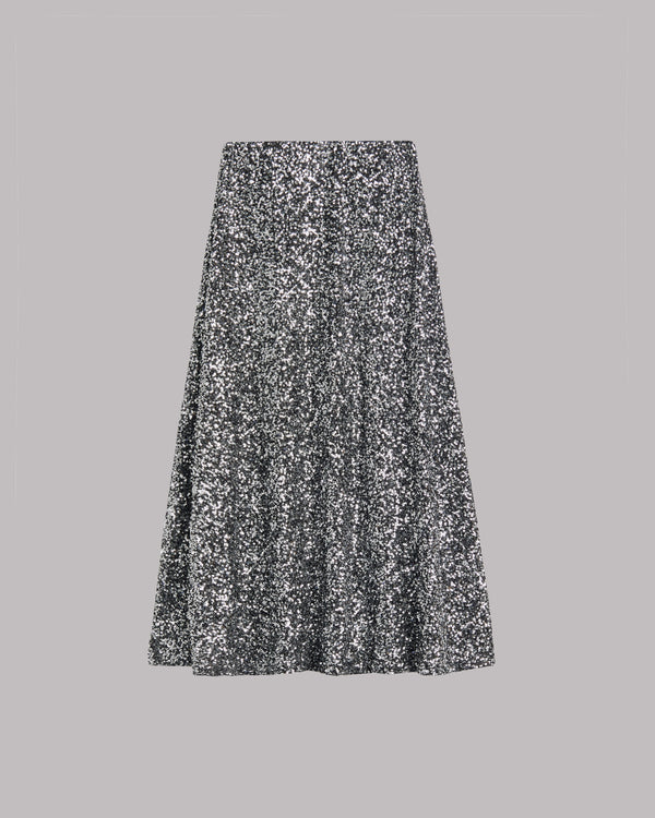 Mikuta The Dark Long Sequin Skirt