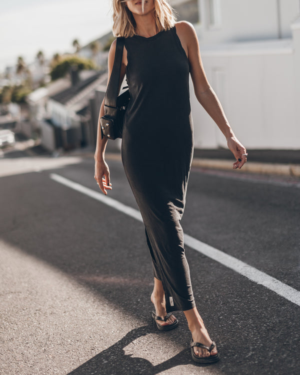 mikuta The Dark Long Tank Dress