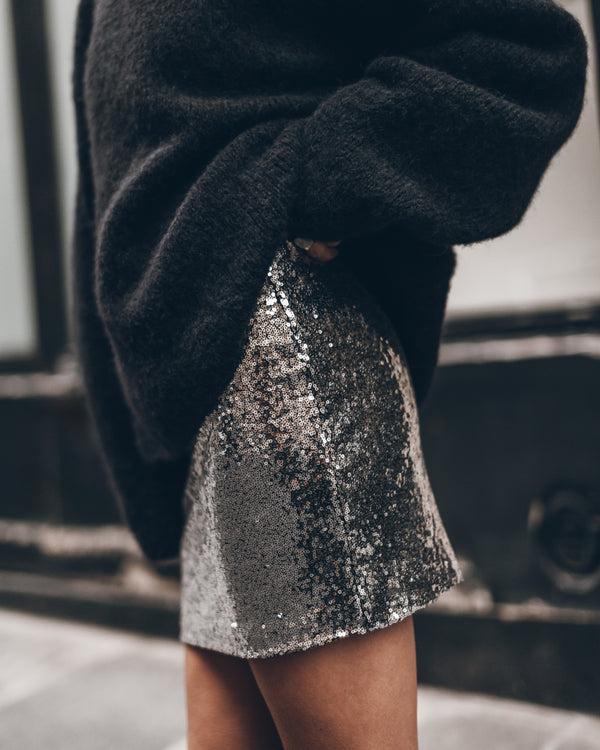 Mikuta The Dark Mini Sequin Skirt