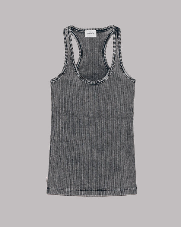 Mikuta The Dark Ribbed Tank Top