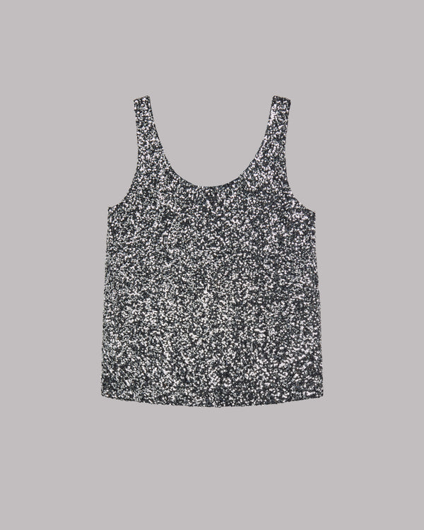 Mikuta The Dark Sequin Base Tank Top