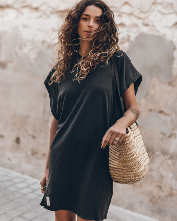 mikuta The Dark Short Batwing Dress