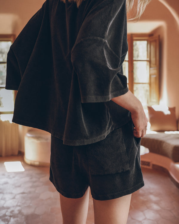 Mikuta The Dark Toweling Co-Ord Shorts