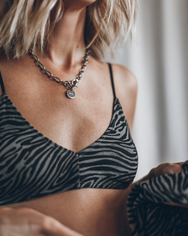 mikuta The Dark Zebra Soft Bralette