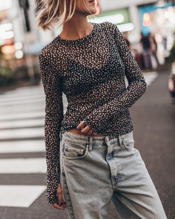 mikuta The Dotted Mesh Longsleeve