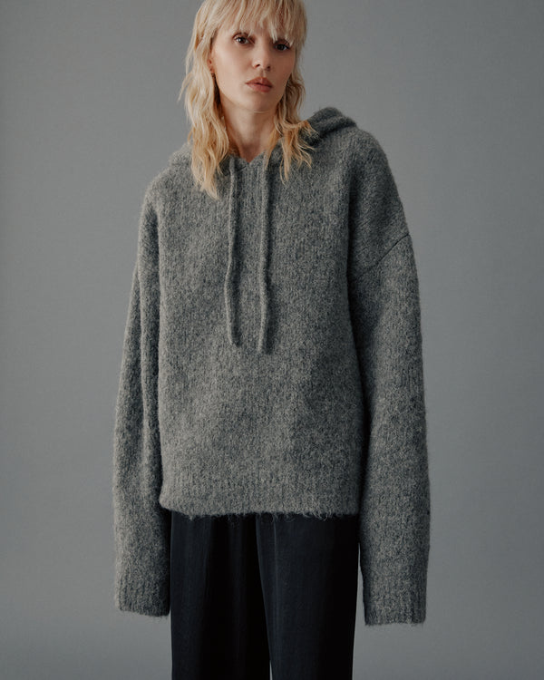 Mikuta The Grey Fluffy Alpaca Hoodie