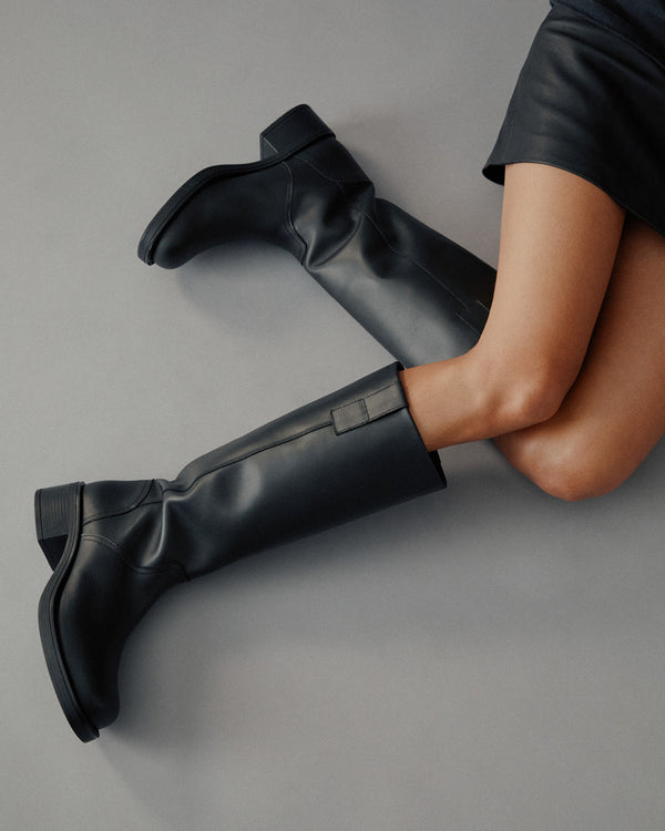 Mikuta The Leather Long Boots