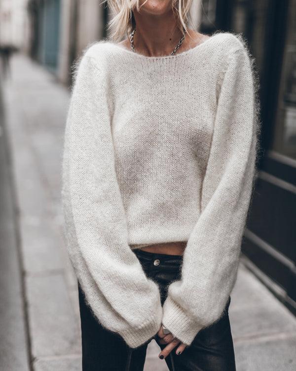 Mikuta The Light Low Back Knotted Knit Sweater