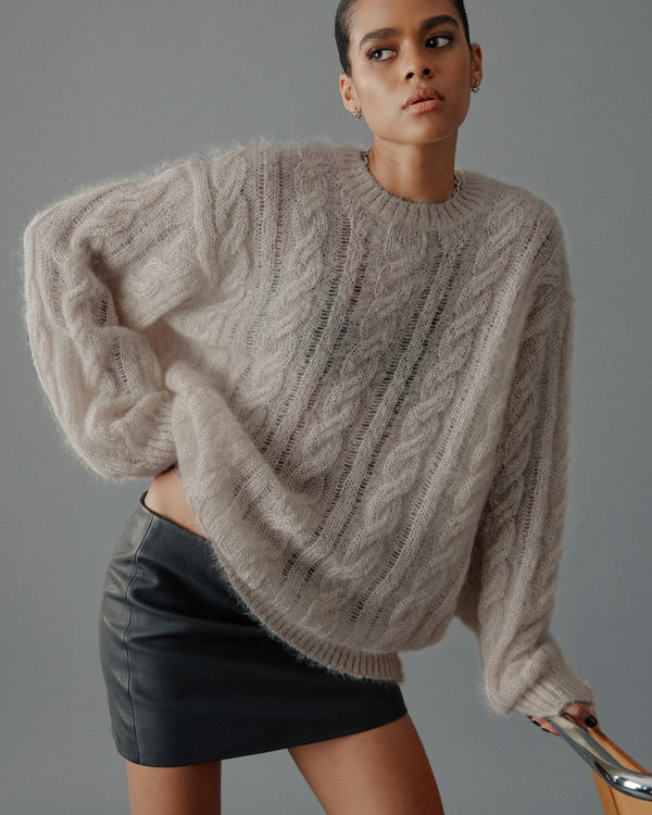 Mikuta The Light Oversized Cable Knitted Sweater