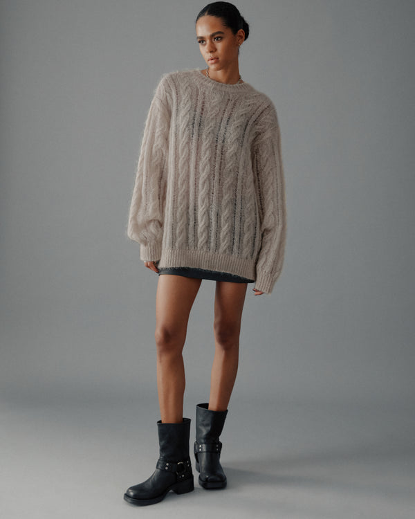 Mikuta The Light Oversized Cable Knitted Sweater