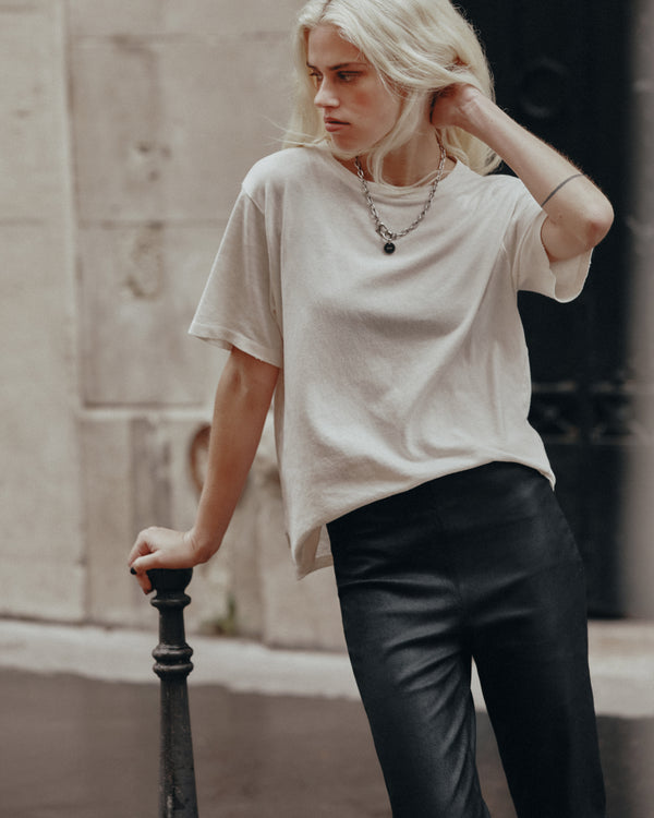 Mikuta The Off White Dry Cotton Vintage T-Shirt