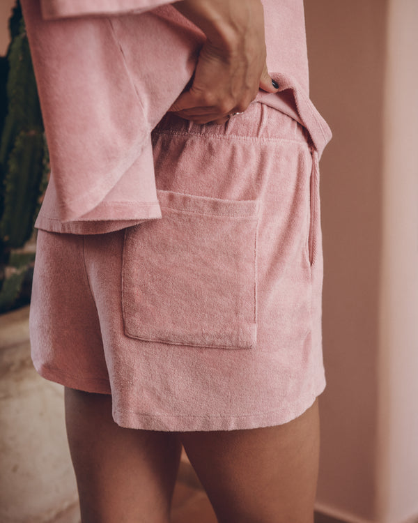 Mikuta The Pink Toweling Co-Ord Shorts