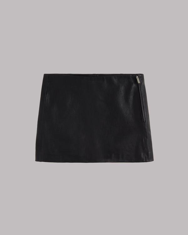 Mikuta The Straight Mini Leather Skirt