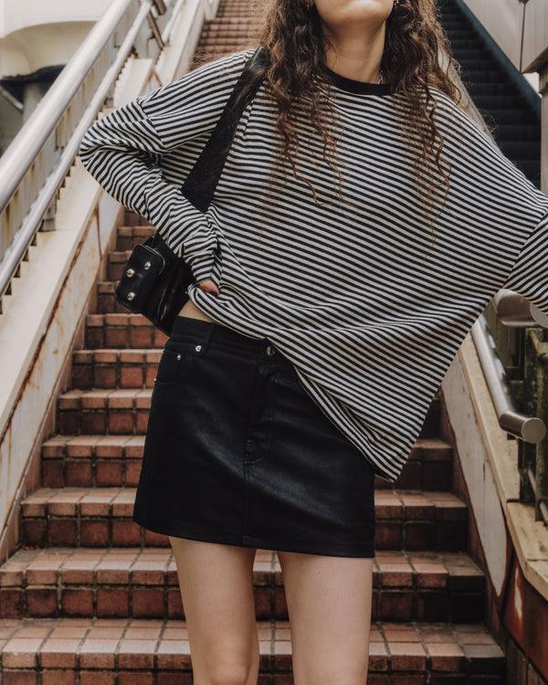 Mikuta The Striped Dry Cotton Loose Longsleeve