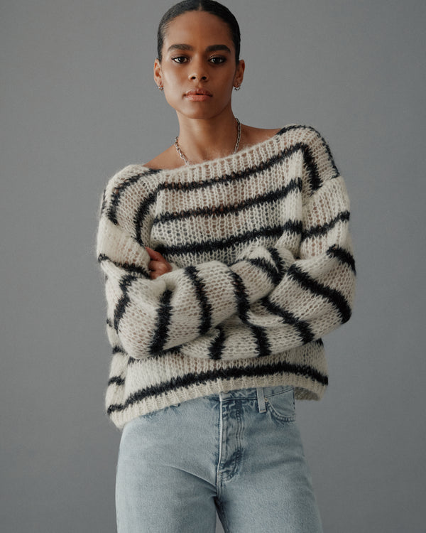 Mikuta The Striped Mohair Knitted Sweater