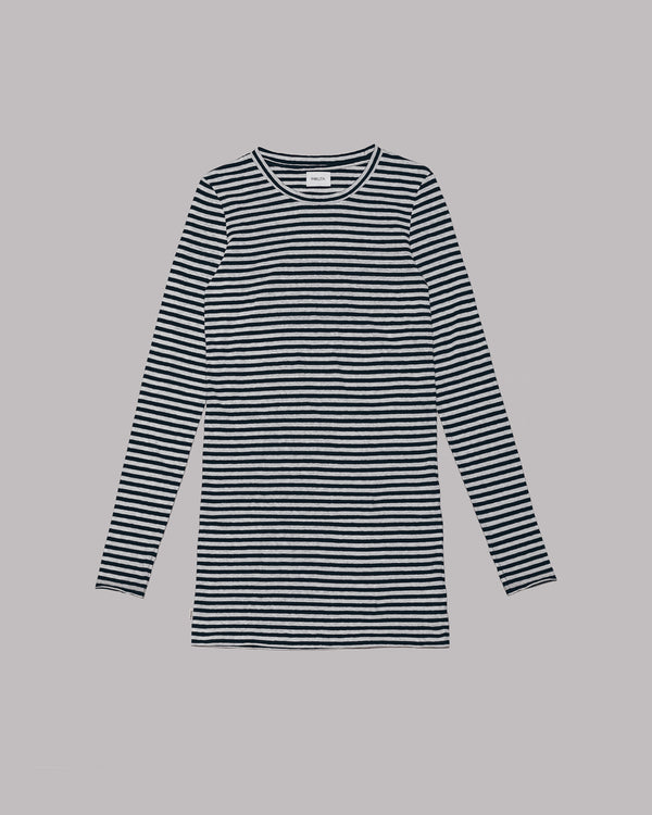 Mikuta The Striped Short Linen Longsleeve Dress